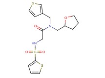 N-(tetrahydrofuran-2-ylmethyl)-N-(3-thienylmethyl)-2-[(2-thienylsulfonyl)amino]acetamide