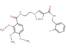 N-(2-fluorobenzyl)-1-{2-[(2,3,4-trimethoxybenzoyl)amino]ethyl}-1H-1,2,3-triazole-4-carboxamide
