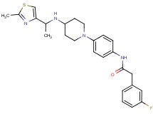 2-(3-fluorophenyl)-N-[4-(4-{[1-(2-methyl-1,3-thiazol-4-yl)ethyl]amino}-1-piperidinyl)phenyl]acetamide