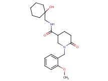 N-[(1-hydroxycyclohexyl)methyl]-1-(2-methoxybenzyl)-6-oxo-3-piperidinecarboxamide