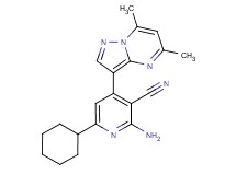 2-amino-6-cyclohexyl-4-(5,7-dimethylpyrazolo[1,5-a]pyrimidin-3-yl)nicotinonitrile