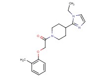 4-(1-ethyl-1H-imidazol-2-yl)-1-[(2-methylphenoxy)acetyl]piperidine