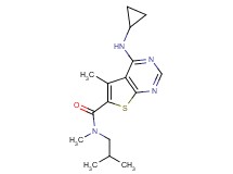 4-(cyclopropylamino)-N-isobutyl-N,5-dimethylthieno[2,3-d]pyrimidine-6-carboxamide