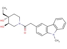 (3R*,4R*)-4-ethyl-1-[(9-methyl-9H-carbazol-3-yl)acetyl]piperidine-3,4-diol
