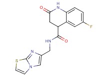 6-fluoro-N-(imidazo[2,1-b][1,3]thiazol-6-ylmethyl)-2-oxo-1,2,3,4-tetrahydro-4-quinolinecarboxamide
