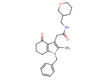2-(1-benzyl-2-methyl-4-oxo-4,5,6,7-tetrahydro-1H-indol-3-yl)-N-(tetrahydro-2H-pyran-3-ylmethyl)acetamide