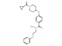 4-{[1-(cyclopropylcarbonyl)-4-piperidinyl]oxy}-N-methyl-N-(2-phenoxyethyl)benzamide