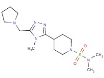 N,N-dimethyl-4-[4-methyl-5-(pyrrolidin-1-ylmethyl)-4H-1,2,4-triazol-3-yl]piperidine-1-sulfonamide