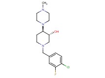 (3R*,4R*)-1-(4-chloro-3-fluorobenzyl)-4-(4-methyl-1-piperazinyl)-3-piperidinol