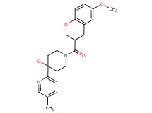 1-[(6-methoxy-3,4-dihydro-2H-chromen-3-yl)carbonyl]-4-(5-methyl-2-pyridinyl)-4-piperidinol