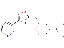 4-isopropyl-2-{[3-(3-pyridazinyl)-1,2,4-oxadiazol-5-yl]methyl}morpholine
