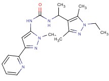 N-[1-(1-ethyl-3,5-dimethyl-1H-pyrazol-4-yl)ethyl]-N'-(1-methyl-3-pyridin-2-yl-1H-pyrazol-5-yl)urea