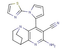 6-amino-8-[1-(1,3-thiazol-2-yl)-1H-pyrrol-2-yl]-3,4-dihydro-2H-1,4-ethano-1,5-naphthyridine-7-carbonitrile