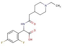 (2,4-difluorophenyl){[(1-ethyl-4-piperidinyl)acetyl]amino}acetic acid