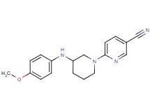 6-{3-[(4-methoxyphenyl)amino]-1-piperidinyl}nicotinonitrile