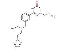 2-[3-({ethyl[2-(1H-pyrazol-1-yl)ethyl]amino}methyl)phenyl]-6-(methoxymethyl)-4(3H)-pyrimidinone