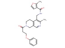 2-methyl-N-{[3-methyl-7-(3-phenoxypropanoyl)-5,6,7,8-tetrahydro-2,7-naphthyridin-4-yl]methyl}-3-furamide