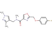 N-[(1,3-dimethyl-1H-pyrazol-4-yl)methyl]-2-[(4-fluorophenoxy)methyl]-N-methyl-1,3-oxazole-4-carboxamide