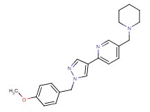 2-[1-(4-methoxybenzyl)-1H-pyrazol-4-yl]-5-(piperidin-1-ylmethyl)pyridine