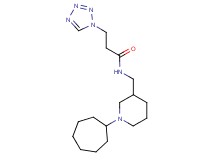 N-[(1-cycloheptylpiperidin-3-yl)methyl]-3-(1H-tetrazol-1-yl)propanamide
