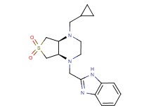 (4aS*,7aR*)-1-(1H-benzimidazol-2-ylmethyl)-4-(cyclopropylmethyl)octahydrothieno[3,4-b]pyrazine 6,6-dioxide
