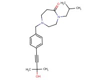 1-[4-(3-hydroxy-3-methyl-1-butyn-1-yl)benzyl]-4-isobutyl-1,4-diazepan-5-one