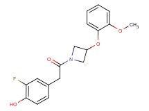 2-fluoro-4-{2-[3-(2-methoxyphenoxy)-1-azetidinyl]-2-oxoethyl}phenol