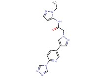 N-(1-ethyl-1H-pyrazol-5-yl)-2-{4-[6-(4H-1,2,4-triazol-4-yl)pyridin-3-yl]-1H-pyrazol-1-yl}acetamide