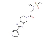 N-methyl-N-[3-oxo-3-(2-pyridin-3-yl-1,4,6,7-tetrahydro-5H-imidazo[4,5-c]pyridin-5-yl)propyl]methanesulfonamide