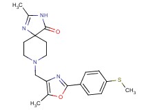 2-methyl-8-({5-methyl-2-[4-(methylthio)phenyl]-1,3-oxazol-4-yl}methyl)-1,3,8-triazaspiro[4.5]dec-1-en-4-one