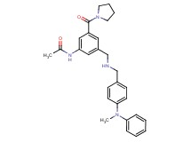N-[3-[({4-[methyl(phenyl)amino]benzyl}amino)methyl]-5-(1-pyrrolidinylcarbonyl)phenyl]acetamide