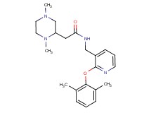 N-{[2-(2,6-dimethylphenoxy)-3-pyridinyl]methyl}-2-(1,4-dimethyl-2-piperazinyl)acetamide