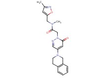 2-[4-(3,4-dihydro-2(1H)-isoquinolinyl)-6-oxo-1(6H)-pyridazinyl]-N-methyl-N-[(3-methyl-5-isoxazolyl)methyl]acetamide