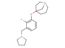 5-[2-fluoro-3-(pyrrolidin-1-ylmethyl)phenoxy]-1-azabicyclo[3.2.1]octane