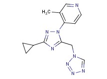 4-[3-cyclopropyl-5-(1H-tetrazol-1-ylmethyl)-1H-1,2,4-triazol-1-yl]-3-methylpyridine
