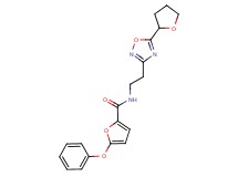 5-phenoxy-N-{2-[5-(tetrahydrofuran-2-yl)-1,2,4-oxadiazol-3-yl]ethyl}-2-furamide