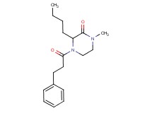 3-butyl-1-methyl-4-(3-phenylpropanoyl)-2-piperazinone
