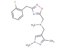 1-(1,3-dimethyl-1H-pyrazol-4-yl)-N-{[3-(2-fluorobenzyl)-1,2,4-oxadiazol-5-yl]methyl}-N-methylmethanamine