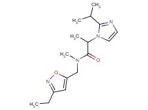 N-[(3-ethyl-5-isoxazolyl)methyl]-2-(2-isopropyl-1H-imidazol-1-yl)-N-methylpropanamide