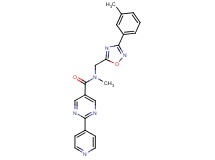 N-methyl-N-{[3-(3-methylphenyl)-1,2,4-oxadiazol-5-yl]methyl}-2-pyridin-4-ylpyrimidine-5-carboxamide
