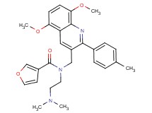 N-{[5,8-dimethoxy-2-(4-methylphenyl)-3-quinolinyl]methyl}-N-[2-(dimethylamino)ethyl]-3-furamide