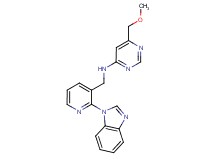 N-{[2-(1H-benzimidazol-1-yl)pyridin-3-yl]methyl}-6-(methoxymethyl)pyrimidin-4-amine