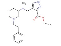 ethyl 4-({methyl[1-(2-phenylethyl)-3-piperidinyl]amino}methyl)-1H-pyrazole-3-carboxylate