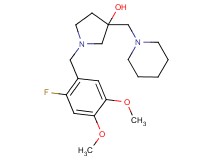 1-(2-fluoro-4,5-dimethoxybenzyl)-3-(piperidin-1-ylmethyl)pyrrolidin-3-ol
