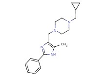 1-(cyclopropylmethyl)-4-[(5-methyl-2-phenyl-1H-imidazol-4-yl)methyl]piperazine bis(trifluoroacetate)