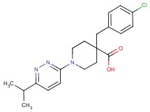 4-(4-chlorobenzyl)-1-(6-isopropylpyridazin-3-yl)piperidine-4-carboxylic acid