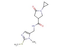 1-cyclopropyl-N-{[1-methyl-2-(methylthio)-1H-imidazol-5-yl]methyl}-5-oxo-3-pyrrolidinecarboxamide
