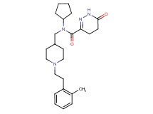 N-cyclopentyl-N-({1-[2-(2-methylphenyl)ethyl]-4-piperidinyl}methyl)-6-oxo-1,4,5,6-tetrahydro-3-pyridazinecarboxamide