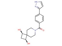 (1R*,3S*)-7-[4-(1H-pyrazol-3-yl)benzoyl]-7-azaspiro[3.5]nonane-1,3-diol