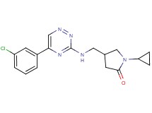 4-({[5-(3-chlorophenyl)-1,2,4-triazin-3-yl]amino}methyl)-1-cyclopropyl-2-pyrrolidinone
